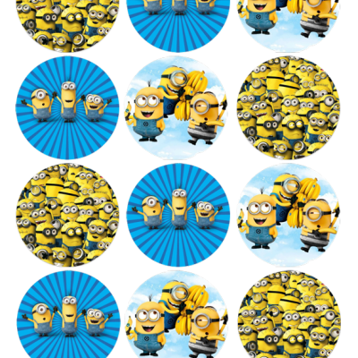 Impressão comestível Bolachas/Cupcakes Minions