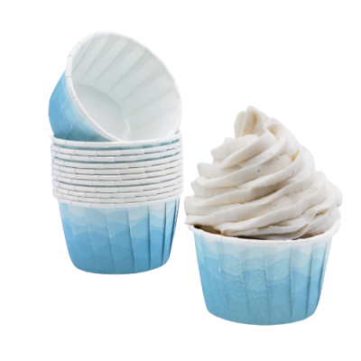 Formas Cupcake Marmoreado Azul