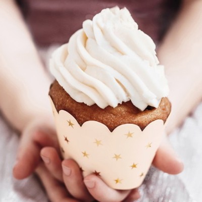 6 wrappers ouro e pêssego