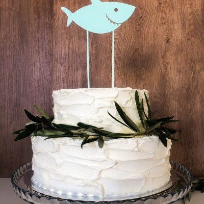 Topo de bolo Tubarão