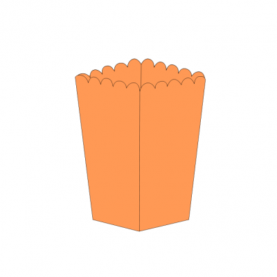 6 caixas de pipocas Laranja