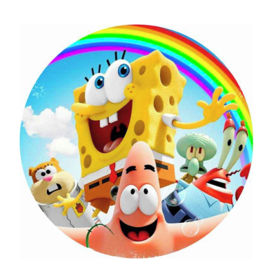 Impressão comestível redonda Bob Esponja