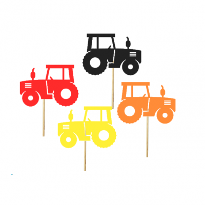 12 Cupcake toppers Tratores