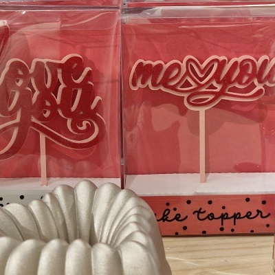 Topo de bolo Love you