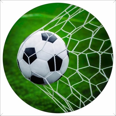 Impressão comestível redonda Futebol
