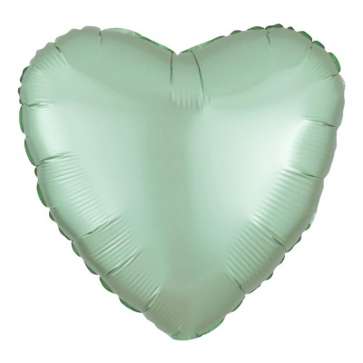 Balão Coração Acetinado Verde 46cm