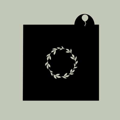 Stencil circulo Floral para bolacha