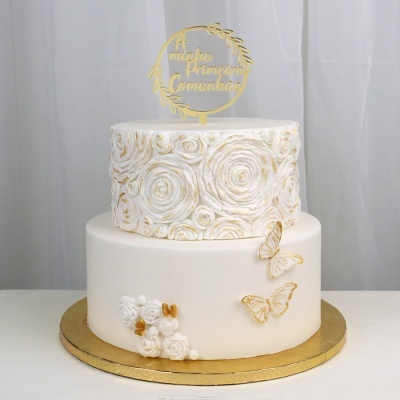 Topper Ouro "A Minha Primeira Comunhão"