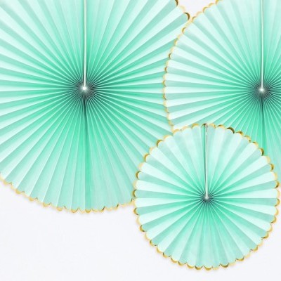 Rosetas verde menta e ouro