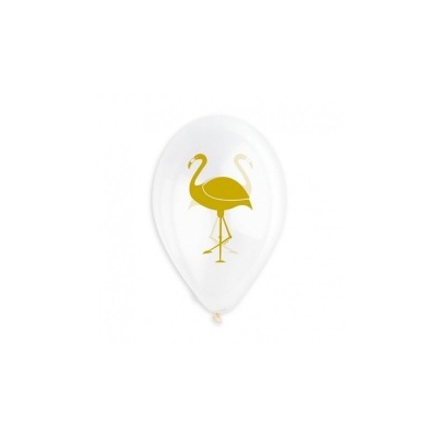 Balão Latex Impresso Flamingo Ouro