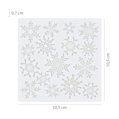 Molde Silicone Flocos de Neve