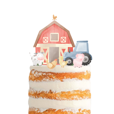 Topo de bolo Animais da Quinta