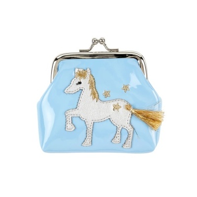 Carteira unicórnio azul