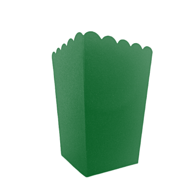 6 caixas de pipocas verde floresta