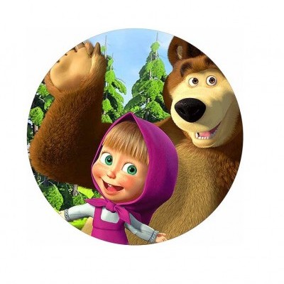 Impressão comestível Masha e o urso