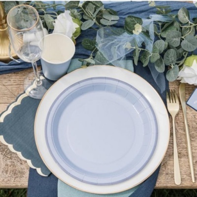 Pratos Azul escuro e Azul Marinho