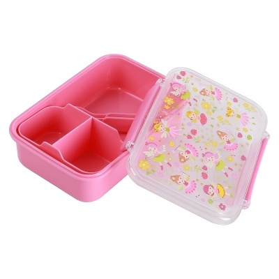 Caixa de Lanche com Colher e Garfo Fadas