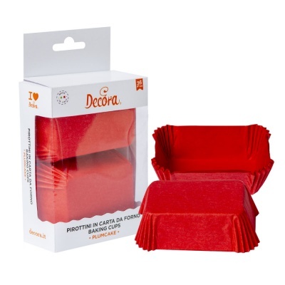 36 forminhas frisadas para doces Vermelho
