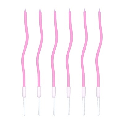 Velas Torcidas Rosa Bébé