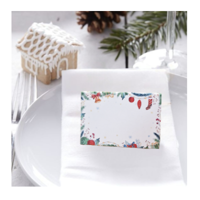 Marcadores de mesa Sinos Natal