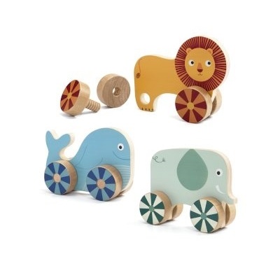 Carros de animais de madeira Vis'n'Roll
