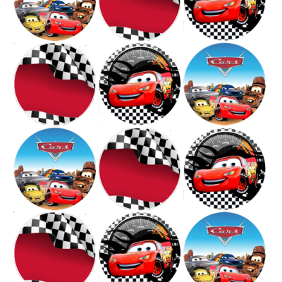 Impressão comestível Bolachas/Cupcakes Cars