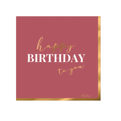 Guardanapos happy birthday Rosa