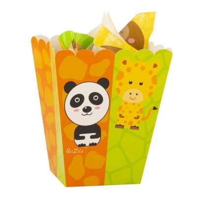 4 caixas de pipocas animais