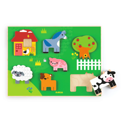 Puzzle de encaixe Animais da quinta
