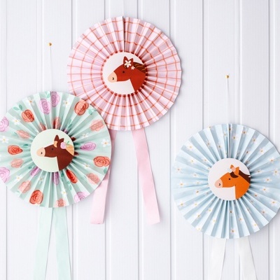 Rosetas decorativas Cavalos, mix, 35 cm