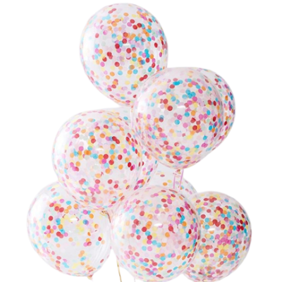 balões confetti