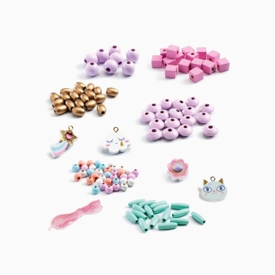 Contas de Madeira- Arco Iris