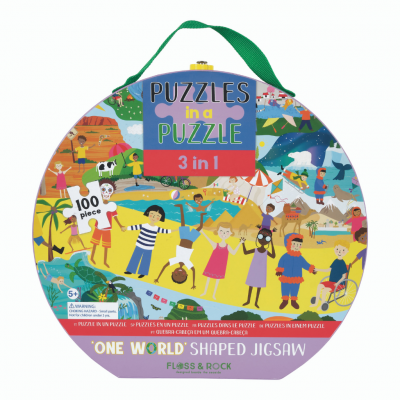 Puzzle 3 em 1 Mundo