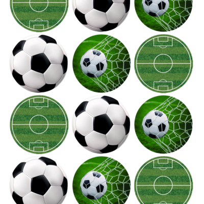 Impressão comestível Bolachas/Cupcakes Futebol