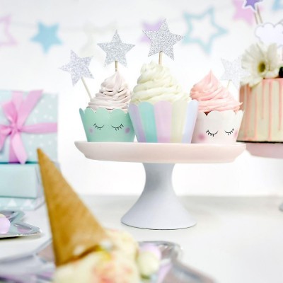 Cupcake wrapper - Unicorn x6