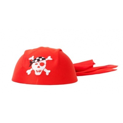 Chapéu de pirata O'Mally, vermelho