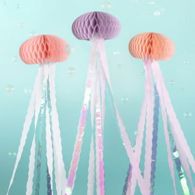 Enfeites de papel de seda Medusa