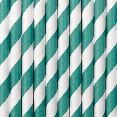 10 Palhinhas Azul Turquesa