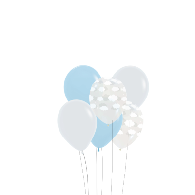 Bouquet 6 balões Nuvens