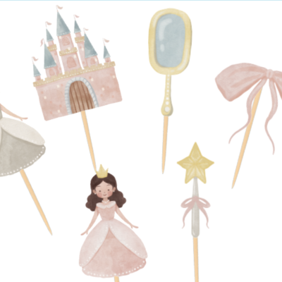 Cupcake toppers Princesas