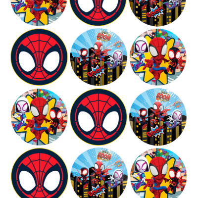 Impressão comestível Bolachas/Cupcakes Spidey
