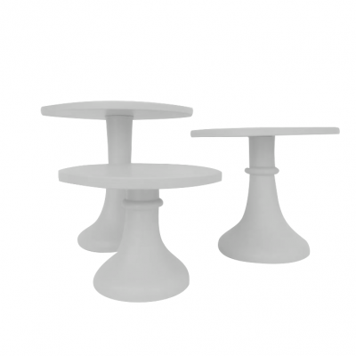 Trio Bases de Madeira Simples