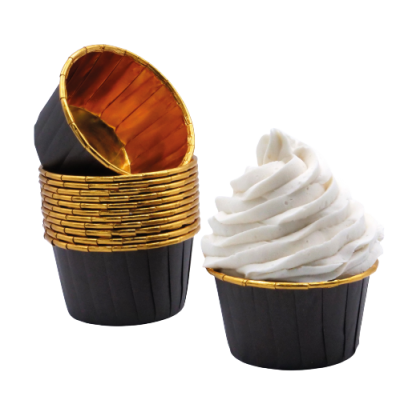 Formas Cupcake Castanho com ouro