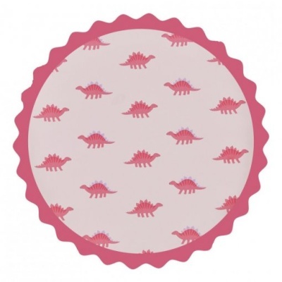 Pratos Dinossauro Rosa
