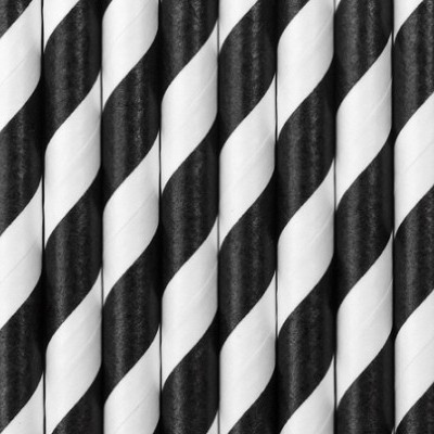 10 Palhinhas Pretas Riscas