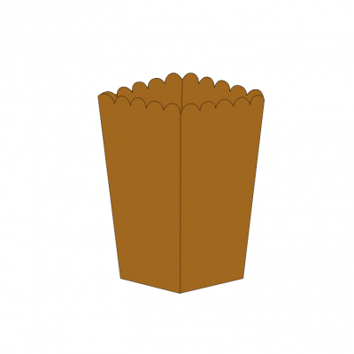 6 caixas de pipocas kraft