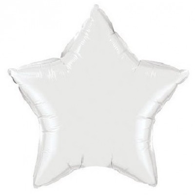 Balão Estrela Branco  46cm