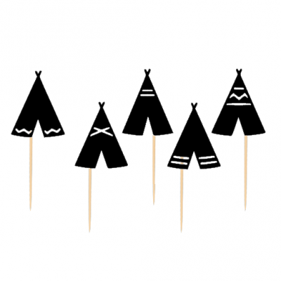 12 Cupcake toppers teepees