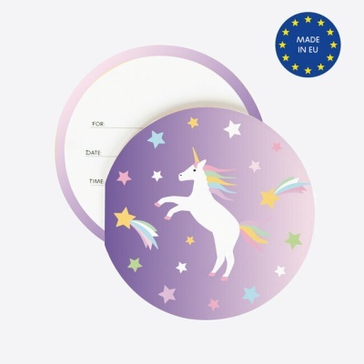 Convite Unicórnio Violeta