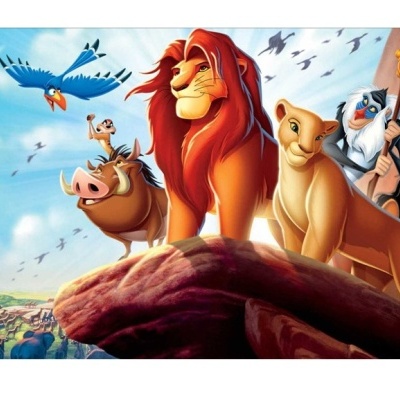 Impressão comestível retangular Rei Leão